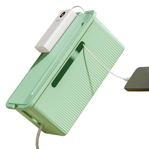 Caja de gestión de cables multiusos con tapa, ideal para organizar tiras de alimentación y accesorios electrónicos caja de gestión de cables