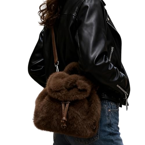 Sac à main à nœud mignon en peluche idéal pour faire les courses en famille