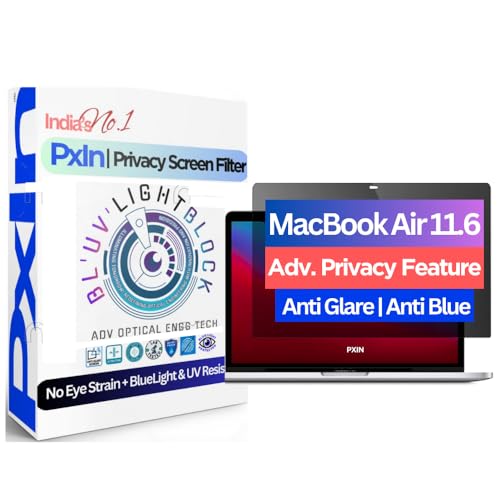Image of Pxin FuTech MacBook Air 11.6 Inch Magnetic Privacy Screen Filter - No Eye Strain | Anti-Blue Light + Anti-Glare