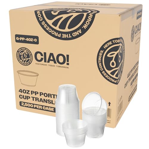 CIAO! 4OZ PP Clear Portion Cup, Lids Sold Separately (Case of 2,500)