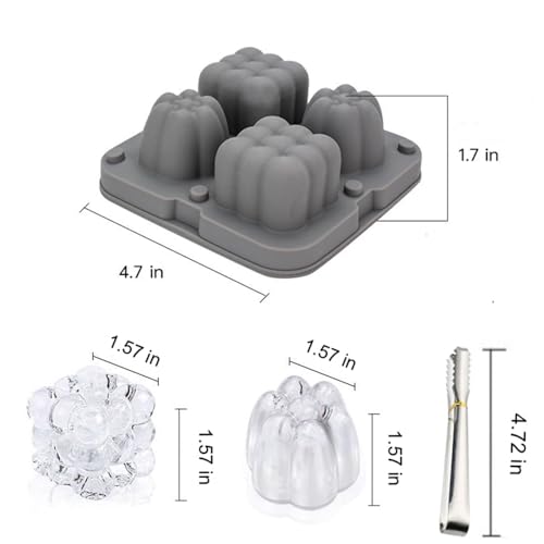 Molde de silicona para cubitos con pinzas y embudo miniatura 5