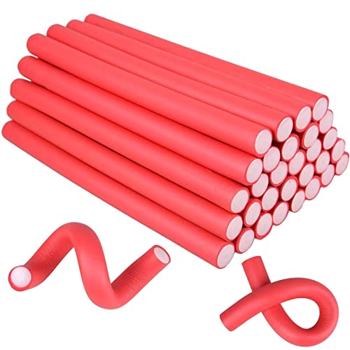30Pcs 9.45" Flexible Foam Curling Rods,Twist Foam Hair Rollers,Soft Foam No Heat Hair Rods Curlers Home Use For Women Girls Long And Short Hair To Sleep In, (0.71 X 9.45 Inch, Random Color) #TOP26