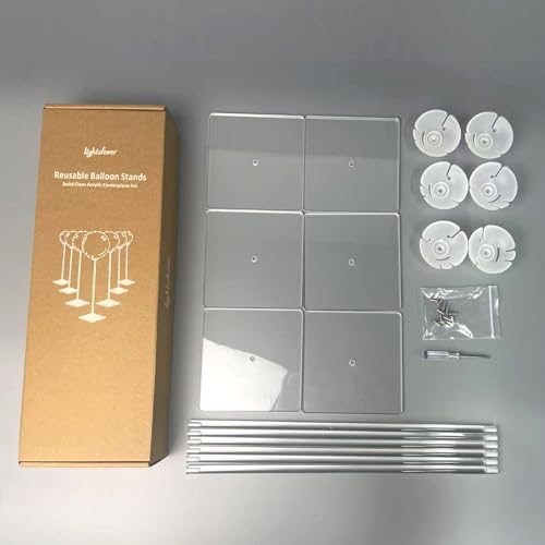 image for lightsfever Reusable Acrylic Balloon Stand Kit – Heavy Duty Tabletop