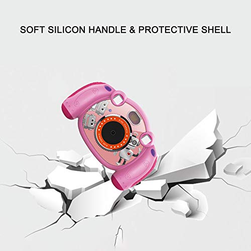 Honorall Câmera Infantil Filmadoras Filmadoras Tela HD de 2 '' com Cartão SD Antiderrapantes e Ant