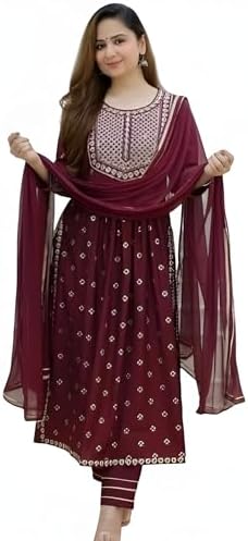 Buy WE WOMEN EXPRESS Peacock Green Colou Nayra Cut Kurta Paired With Pant And Dupatta