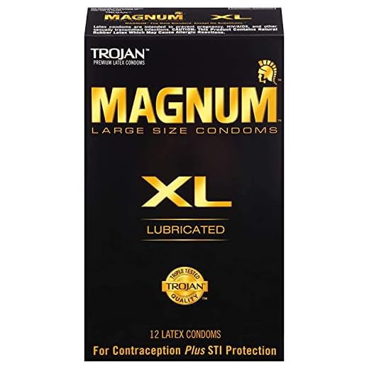 Trojan Magnum XL Size Lubricated Latex Condoms (12 Count - Pack of 3)