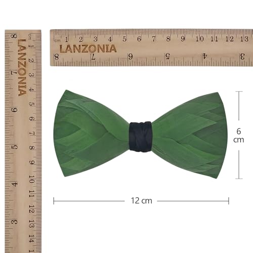 Image of Feather Bow Ties for Men Original Luxury Elegant Wedding Bow Tie Pre-Tied Handmade Mens Bowties for Tuxedo