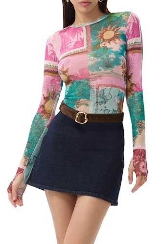 AFRM Women's Kaylee Top, Tropic Postcard, XS