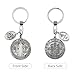 St Benedict Medals With St Christopher Keychain,Saint Benedict With St Christopher Medal For Car,Catholic Religious Keychain,Medalla De San Benito Adornos Llaveros Para Carros De Mujer Hombre
