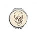 Human l Skeleton Illustrations Hand Compact Mirror Round Portable Pocket Glass