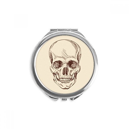 Miroir de poche crâne humain squelette pour corriger votre maquillage partout