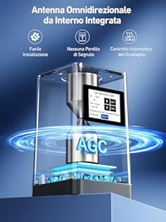 Amplificatore Segnale Cellulare 4G/3G/GSM/LTE - Ripetitore Segnale Cellulare con Antenna Integrata, Bande 1/3/7/8/20, Compatibile con Tutti gli Operatori Italiani