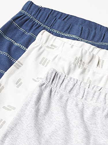 Image of HonestBaby Baby 3-Pack Footed Pants Roomy Fit Pull on Bottoms 100% Organic Cotton for Infant Baby Boys, Girls, Unisex