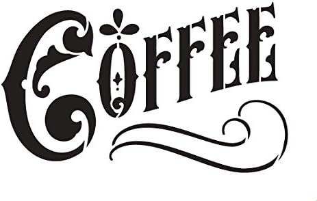 Plantilla de café de StudioR12 Plantilla de Mylar reutilizable para arte decorativo victoriano Pintura, tiza, medios mixtos Uso para diario,