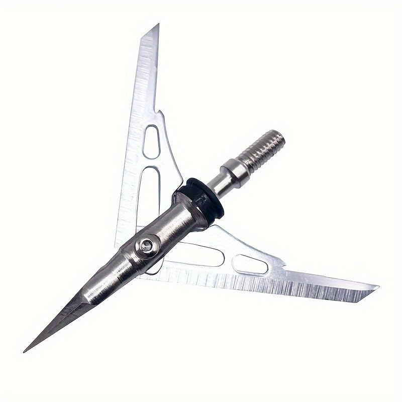 JIANZD 6 Pack Mechanical Broadhead 100 Grain, 2 Blade Broadhead, Hunting Broadhead, Cutting Archery Broadhead Reusable for Compound Bow Hunting