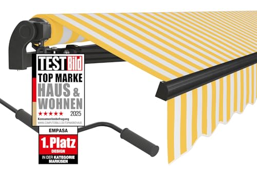 empasa manuelle Gelenkarmmarkise Markise 'Start' Sonnenmarkise Sonnenschutz Alu/Polyester komplett vormontiert, in verschiedenen Größen und Farben