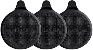 MR.SIGA Silicone Bathtub Stopper, Drain Stopper for Shower, Sink, 5.1" Diameter, Black, 3 Pack