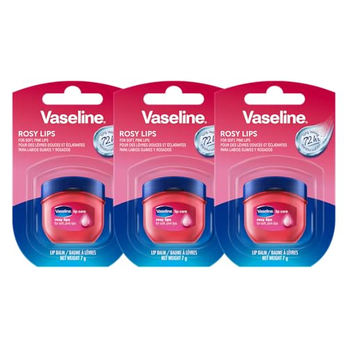 Vaseline Lip Therapy Rosy | Bálsamo labial nutritivo para una hidratación óptima (Rosy (3 unidades)