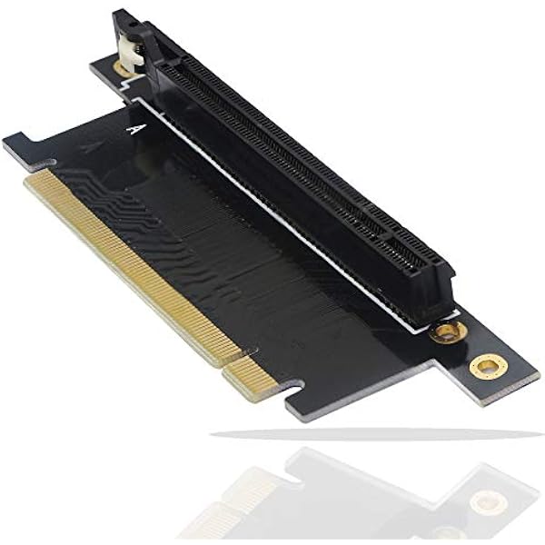 GINTOOYUN Pci-E 16 x karta riser, PCI Express 3.0 16X kabel przedłużający 90 stopni, wysoka prędkość, karta riser, 20 mm