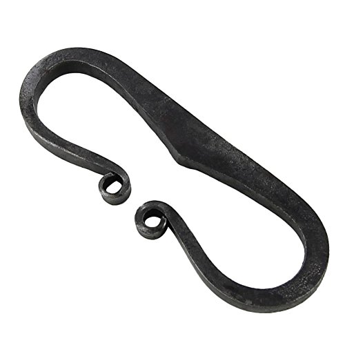 Armory Replicas™ Forged Iron Steel Fire Steel with Darkened Stone Finish - Roman Viking Style Flint and Steel Fire Starter - Decorative Prop with Scroll Design - 3 Inches Long, 6.34mm Thick