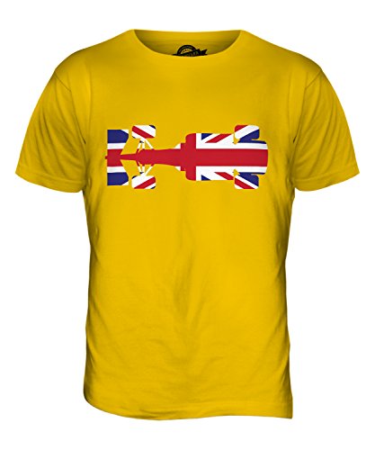 Candymix - Great British F1 - Mens T Shirt Top T-Shirt, Size X-Large, Colour Deep Yellow