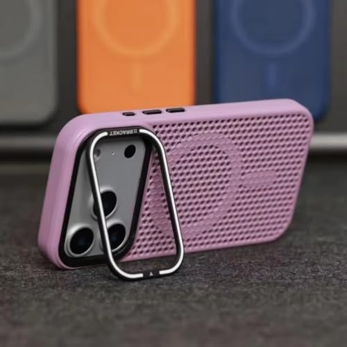 Coque respirante iPhone 16 violet clair idéale pour le streaming et la vidéo