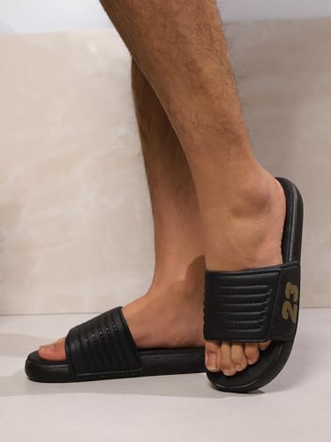 Image of DREAM LAKE Men's Sport Slide Sandals, Flexible Midsole, Casual Beach Slides