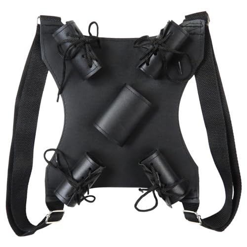 Qsvbeeqj Correa ajustable de espadas Samurais, accesorios para disfraz, vaina para cosplayers, diseño de doble hombro, cosplay, fiesta, disfraces, juegos de rol, cinturón portador de espadas