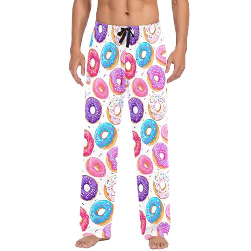 Pantalon de pyjama pour homme à cordon et poches Donuts1 S - 2