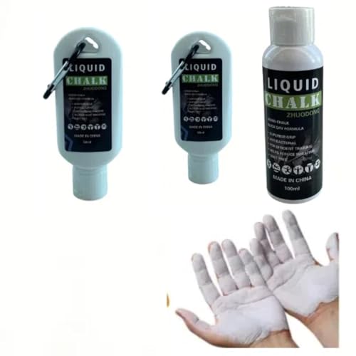 Kiuiom Gesso Liquido,Magnesite Liquida per Fitness,Chalk per Arrampicata, Riduce la Sudorazione,Migliora la Presa,Aumenta Le Prestazioni,Sollevamento Pesi,Arrampicata,Pole Dance,Cross Training,200ML