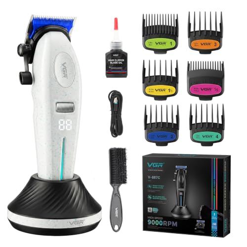 Cortadora de pelo inalámbrica VGR 887C con cuchilla de cerámica azul