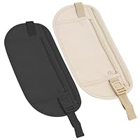 2 Stücke Flache Bauchtasche, Reise Bauchtasche Diebstahlsicher wasserdichte Flache Bauchtasche Geldgürtel mit RFID Blocker Anti-Diebstahl Festival Bumbag für Damen und Herren unter Kleidung tragbar