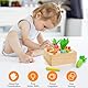 XIAPIA Montessori Spielzeug ab 1 Jahre, Baby Motorikspielzeug Steckspiel aus Holz, Lernspielzeug Karottenernte Geschenk für Kinder Junge Mädchen zum Geburtstag Neujahr Weinachten