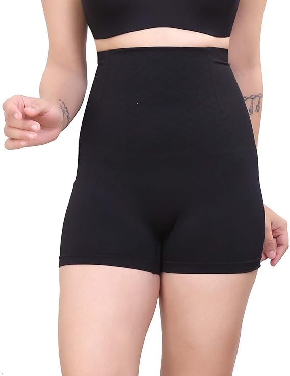 kroywen High Waisted Tummy Control Shapewear Shorts for Women - Thigh Slimmer Body Shaper Panties - Slip Shorts Under Dresses - Seamless Abdomen Shaper - Fits up to 36 Waist-picture-8