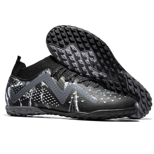 Botas de fútbol Unisex TF Interior/Césped Artificial - Medio Alto con Cordones, Malla Ligera y Transpirable, Tacos Antideslizantes