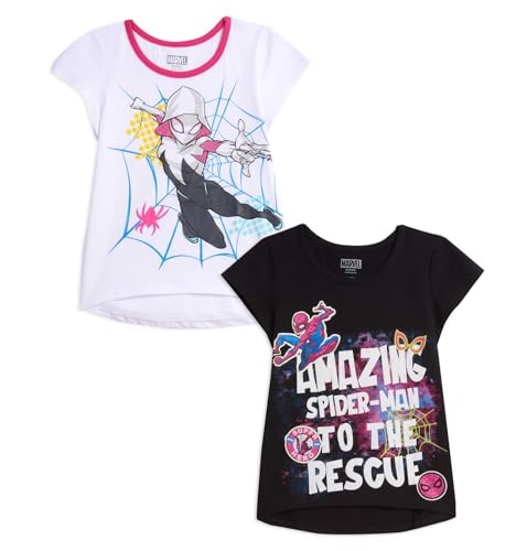 Marvel Spider-Man Spider-Gwen Ghost Spider2 Pack T-Shirts Toddler to Big Kid