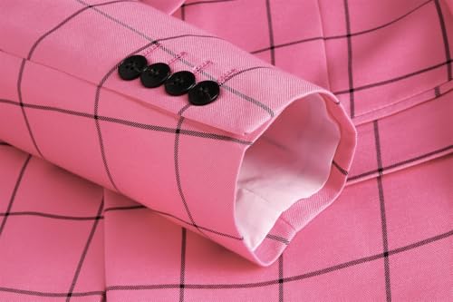 UNINUKOO Men's Blazer Plaid Sport Coat Casual Lightweight Checkered Suit Jacket Summer Jacket Men4