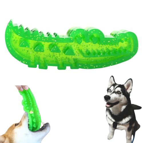 Crocodile à alimentation lente à mâcher et rapporter, jouet distributeur de friandises en crocodile, distributeur de friandises lentes, mangeoire interactive pour casse-croûte et jeu, dressage à