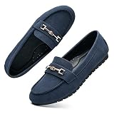 COOL COSER C Women's Wide Casual Comfort Loafers Slip on Flat Shoes Women's Penny Loafers with Arch