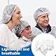 GXGM 100 Stück Einweg Nicht Gewebt Bouffant Kappen Einweg Haarhaube Haarnetz 52 cm mit elastischem Stretch-Band (Weiss)