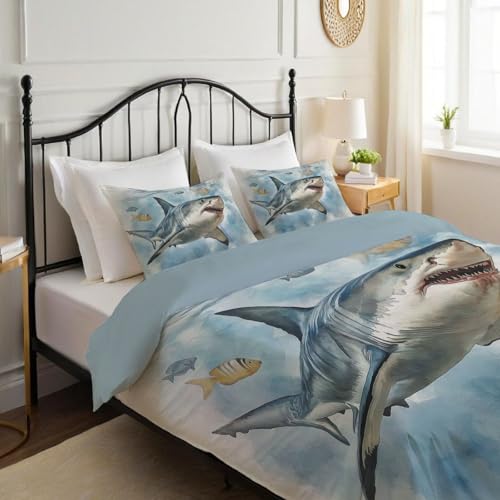 Parure de lit requin 200x200cm pour renouveler facilement votre déco - 5