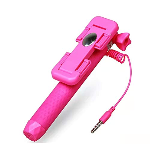 HUANGCHAO Mini selfie Sticks Cable Control Remoto Selfie Pole Monopi� para Iphone Xiaomi Android/Ios Smartphone Gopro C�maras Verde