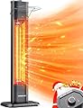 VAGKRI Outdoor Infrared Heater, 1500W 36inch Electric Heater with 3 Heating Levels, Tip-Over & Overheat Protection, IPX5 Waterproof Tower Space Heater for Patio Backyard Garage Restaurant Home