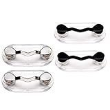 Tubayia 4 Stück Edelstahl Magnetische Brillenhalter Köpfhörerhalter Sonnenbrille Halter