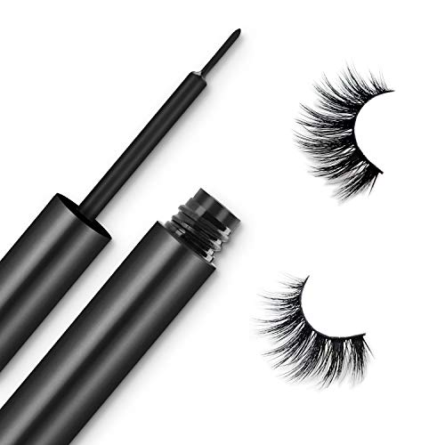 10 Pairs False Eyelashes Kit With Eyeliner False Eyelashes Kit 5D False Eyelashes with Glue Eyeliner - Thumbnail 3