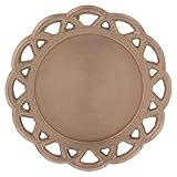  Holyart Assiette Porte-Bougie Bord ajouré Laiton doré satiné