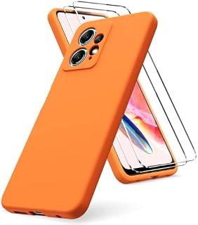 Vansdon Pokrowiec kompatybilny z Xiaomi Redmi Note 12 4G, 2 folia ochronna ze szkła hartowanego, guma silikonowa ciecz odporna na wstrząsy etui - czarny