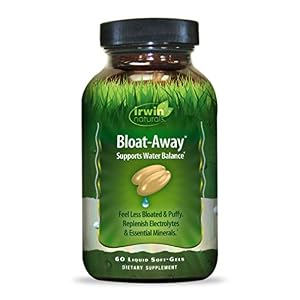 Irwin Naturals Bloat-Away – Water Balance Support – Replenish Electrolytes & Essential Minerals – 60 Liquid Soft-Gels