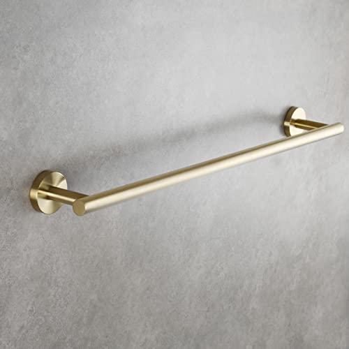 Tecmolog Towel Rail Stainless Steel for Drilling Towel Rail Bathroom 23 cm Wall Mounted (60 cm, Brushed Gold) - Image 4