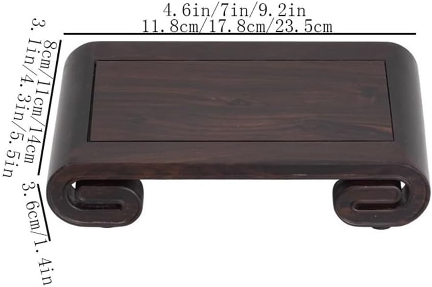 JUNCHENG1008 盆栽ディスプレイテーブル植木鉢紫サンダルウッドスクロール台座、花瓶盆栽長方形ディスプレイベースポットスタン